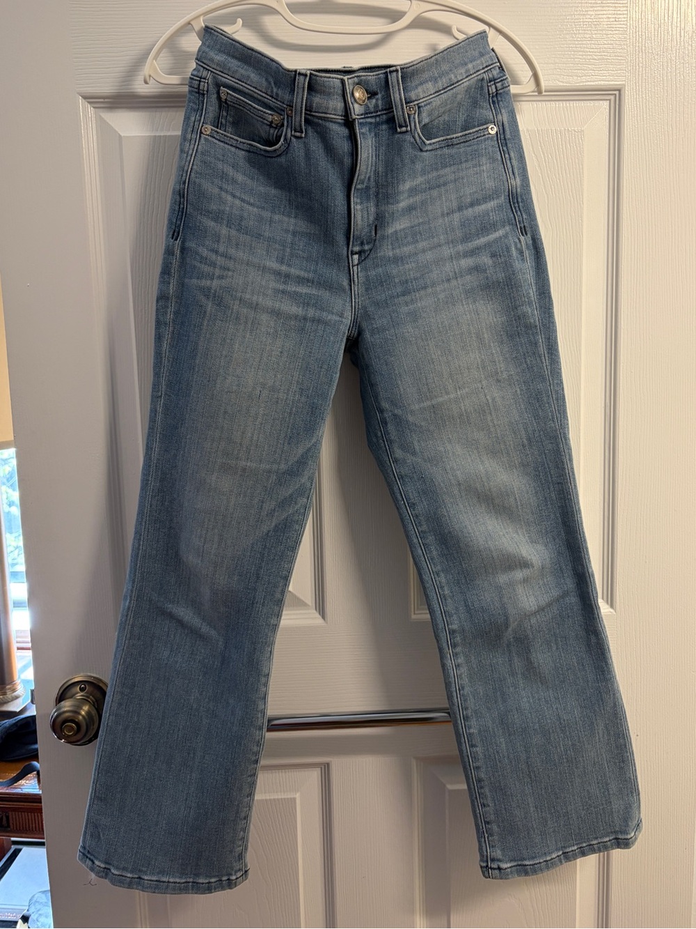 AYR The Pop Jeans 28s | Light Wash Cropped Straight Leg Classic - Picture 2 of 7